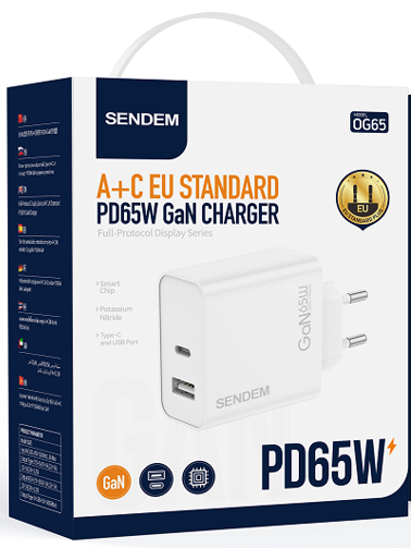 OG411 - 65W PD USB- C + USB-A Netzteil Adapter OG411 - 65W PD USB- C + USB-A Netzteil Adapter