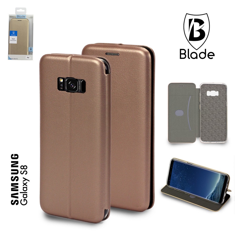 Blade Book Tasche Style - Samsung S8 - rosegold