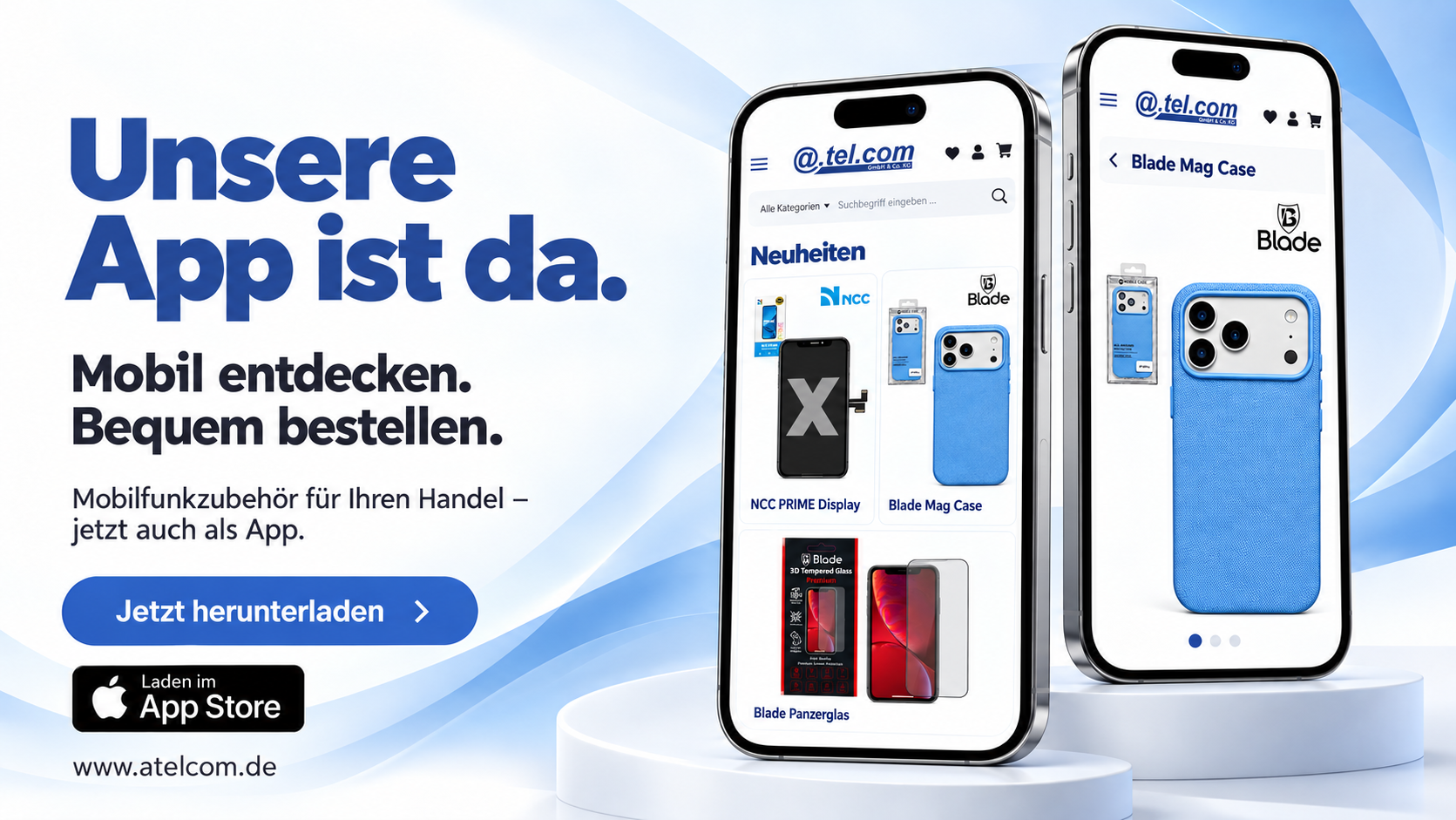 Die atelcom App ist da