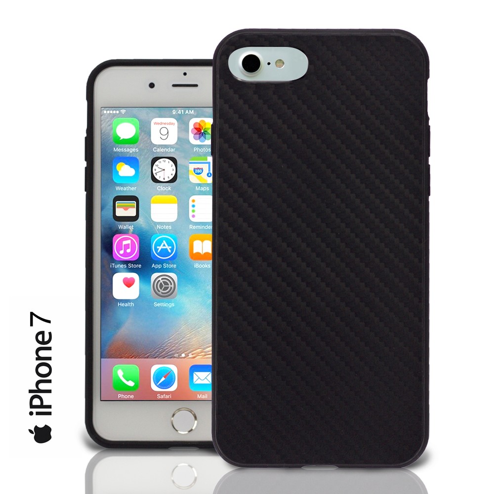 TPU Case Carbon - iPhone 7, 8 - black