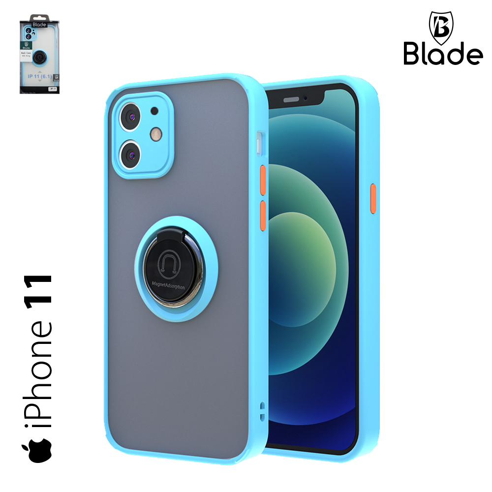 Blade Back Case mit Ring  - iPhone 11 - türkis