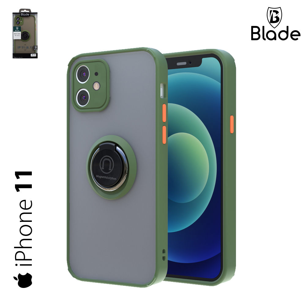 Blade Back Case mit Ring  - iPhone 11 - green