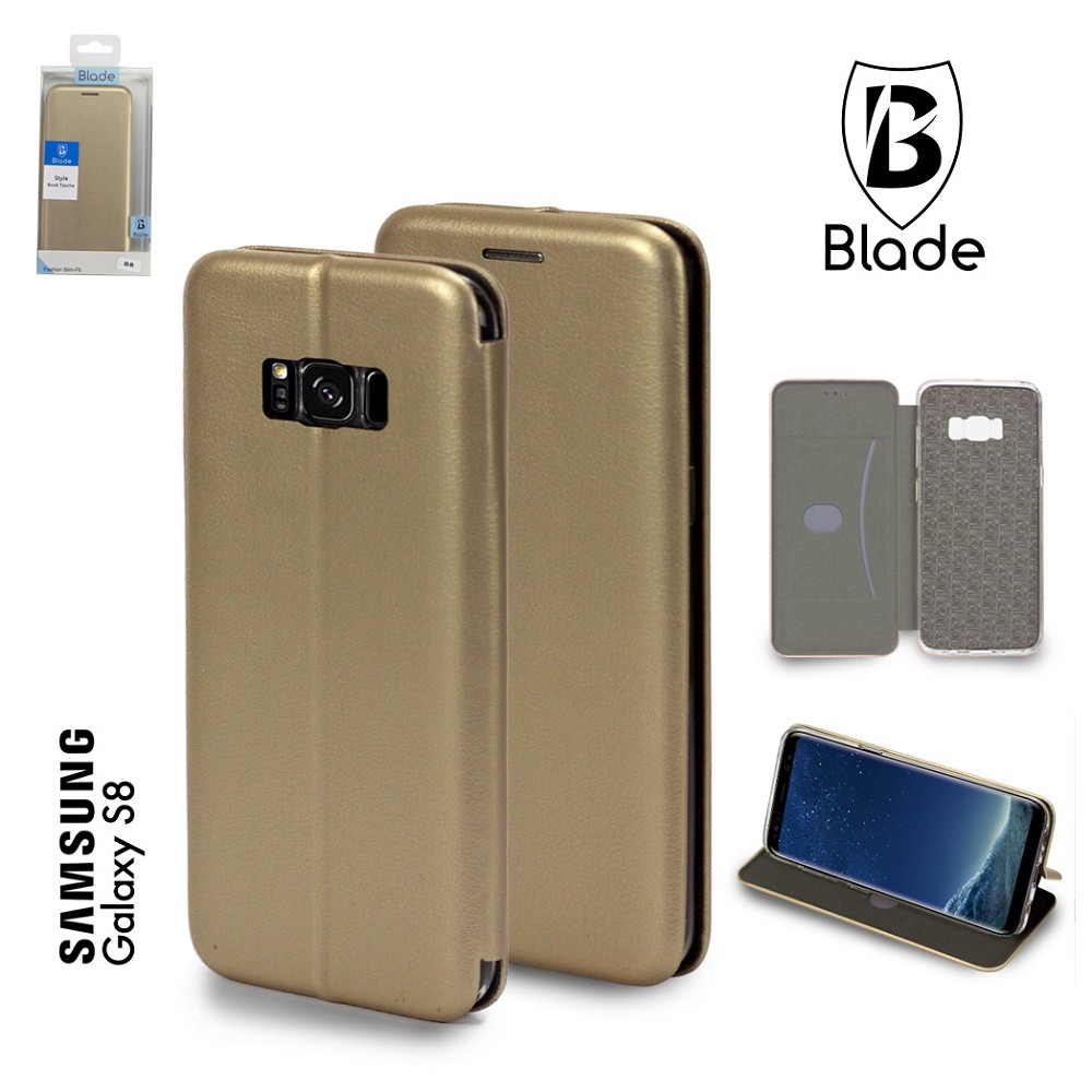 Blade Book Tasche Style - Samsung S8 - gold